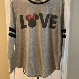 Gray Disney Shirt with Love Print